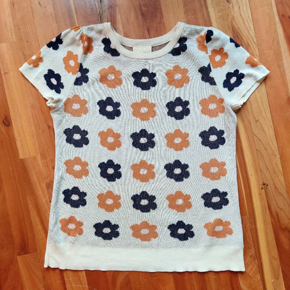 Modcloth Retro Short Sleeved Sweater